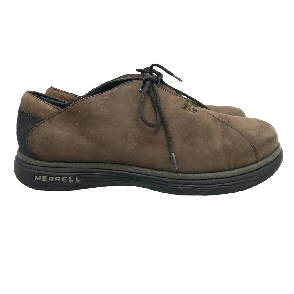 Merrell Mens  9.5/43.5 Brown Leather Casual Derby Shoes
